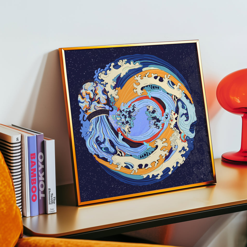 Aquarius  Zodiac- Fine Art Poster