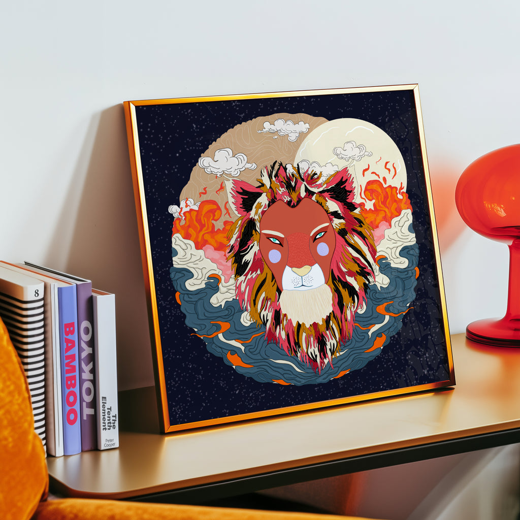 Leo Zodiac- Fine Art Poster