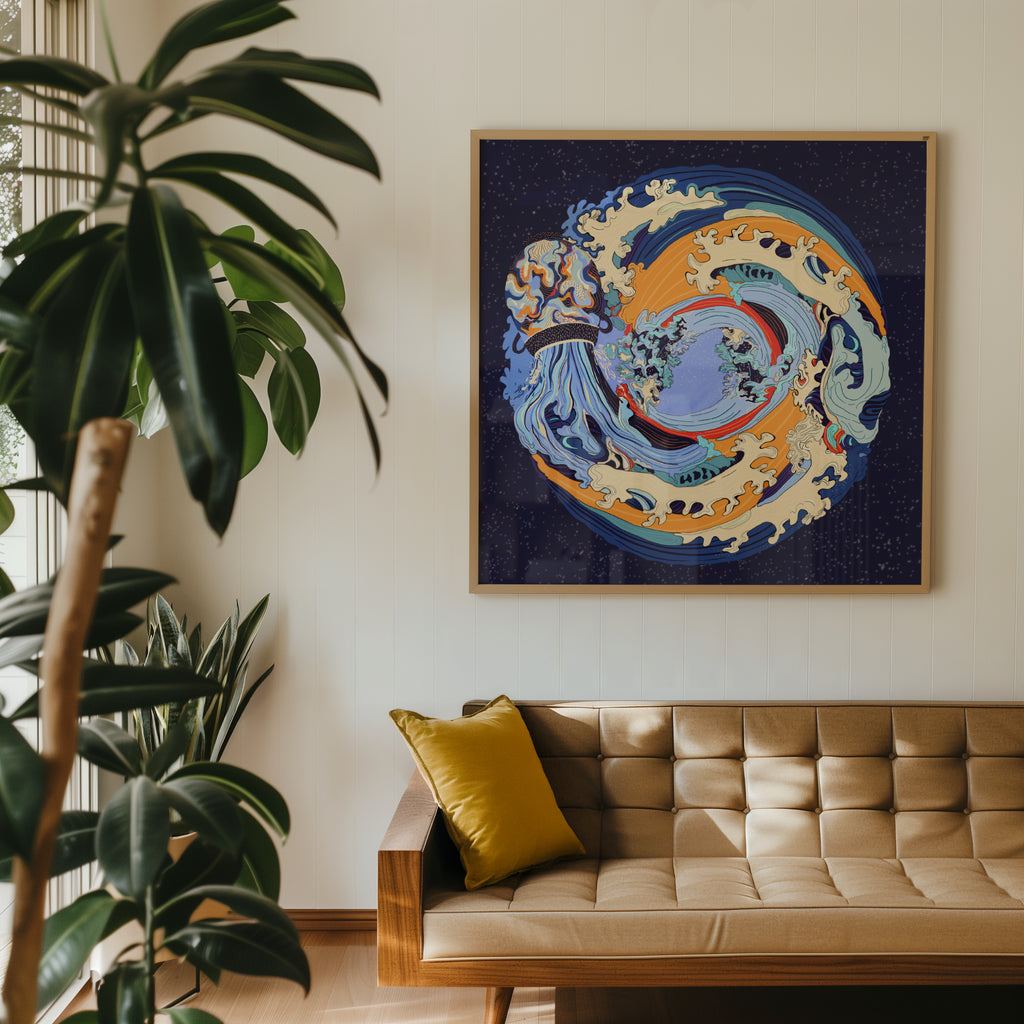 Aquarius  Zodiac- Fine Art Poster