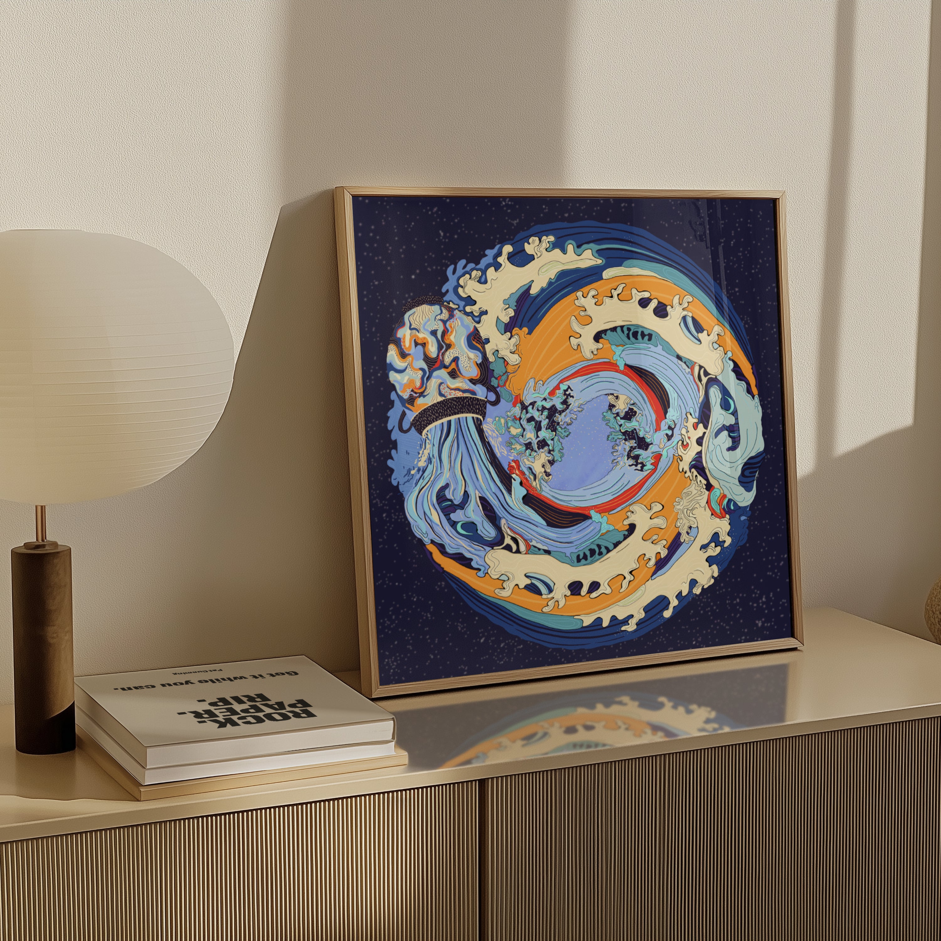 Aquarius  Zodiac- Fine Art Poster
