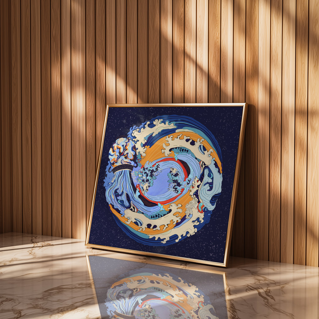 Aquarius  Zodiac- Fine Art Poster