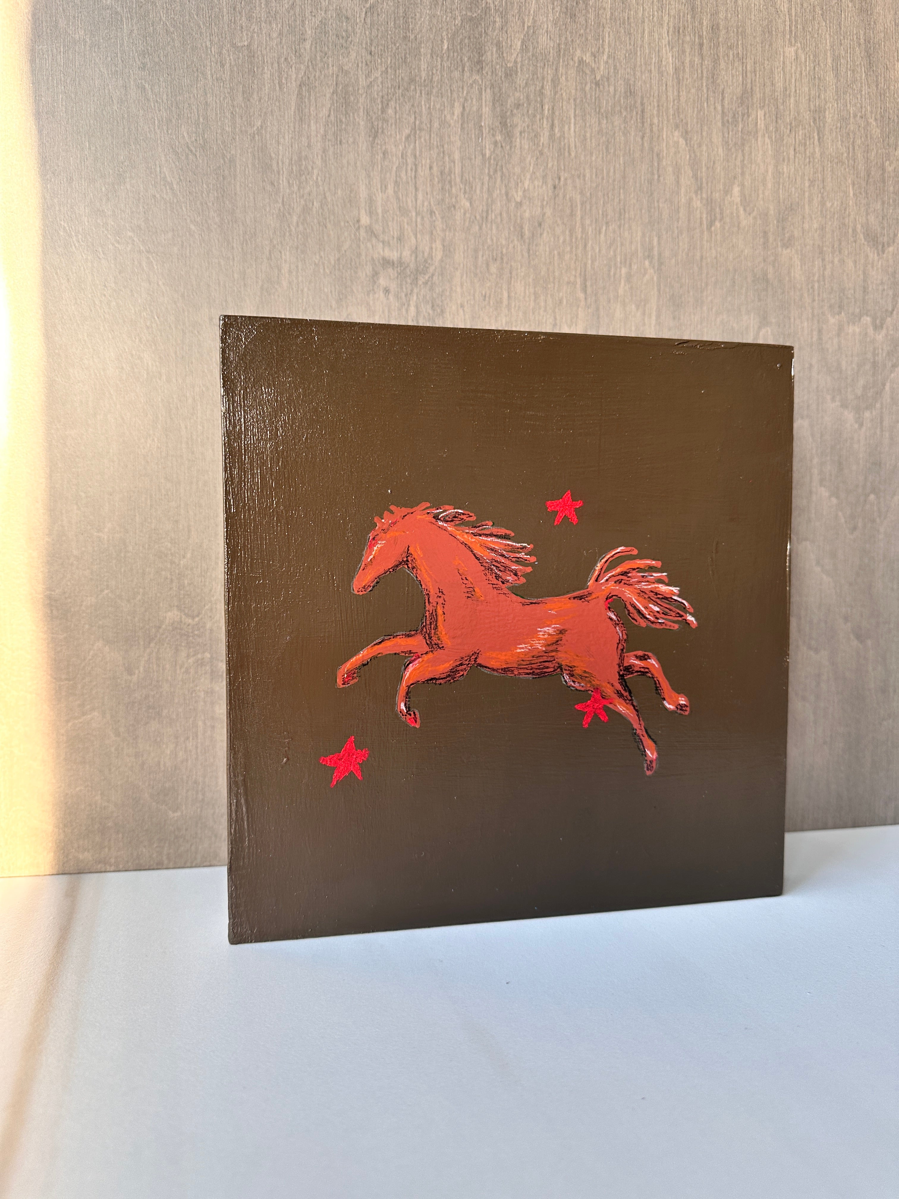 The Earth · Original Horse Painting on Wood | Wild Hearts Collection