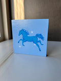 The Dreamer · Original Blue Horse Painting on Wood | Wild Hearts Collection