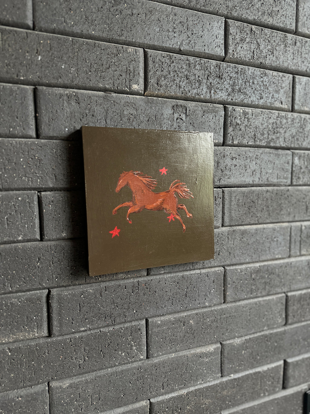 The Earth · Original Horse Painting on Wood | Wild Hearts Collection