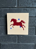 The Rebel · Original Red Horse Painting on Wood | Wild Hearts Collection