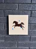 The Anchor · Original Dark Horse Painting on Wood | Wild Hearts Collection