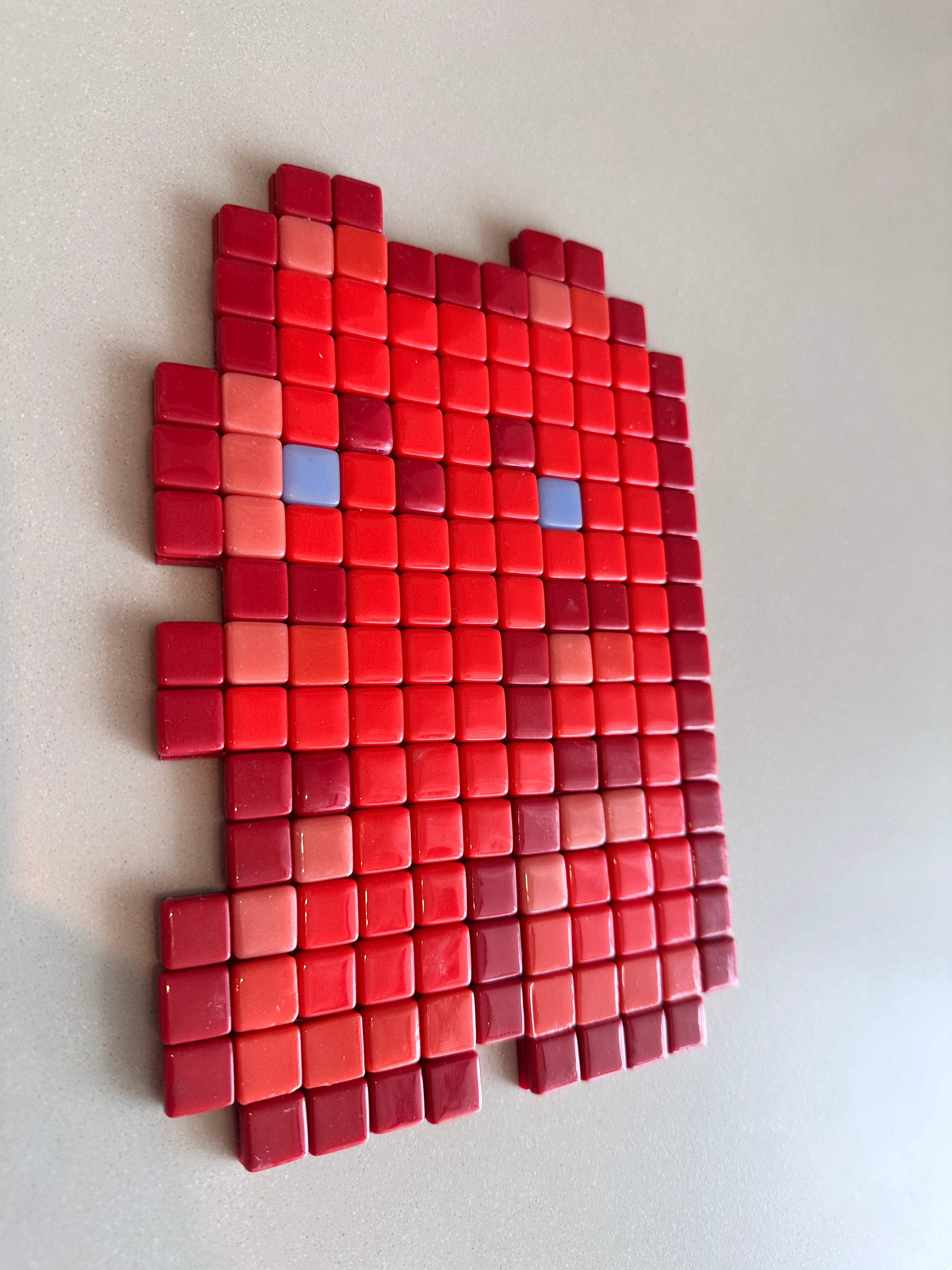 Cherry Gummy Bear · Original Pixel Art Mosaic Wall Decor