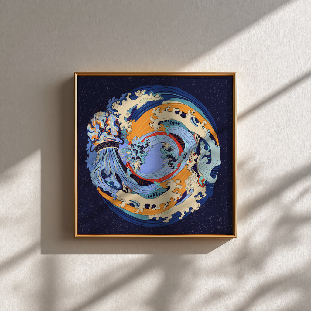 Aquarius  Zodiac- Fine Art Poster