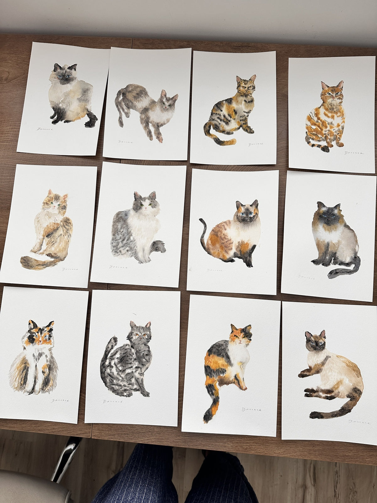 Cat 3 – Little Cats watercolor by Boccard