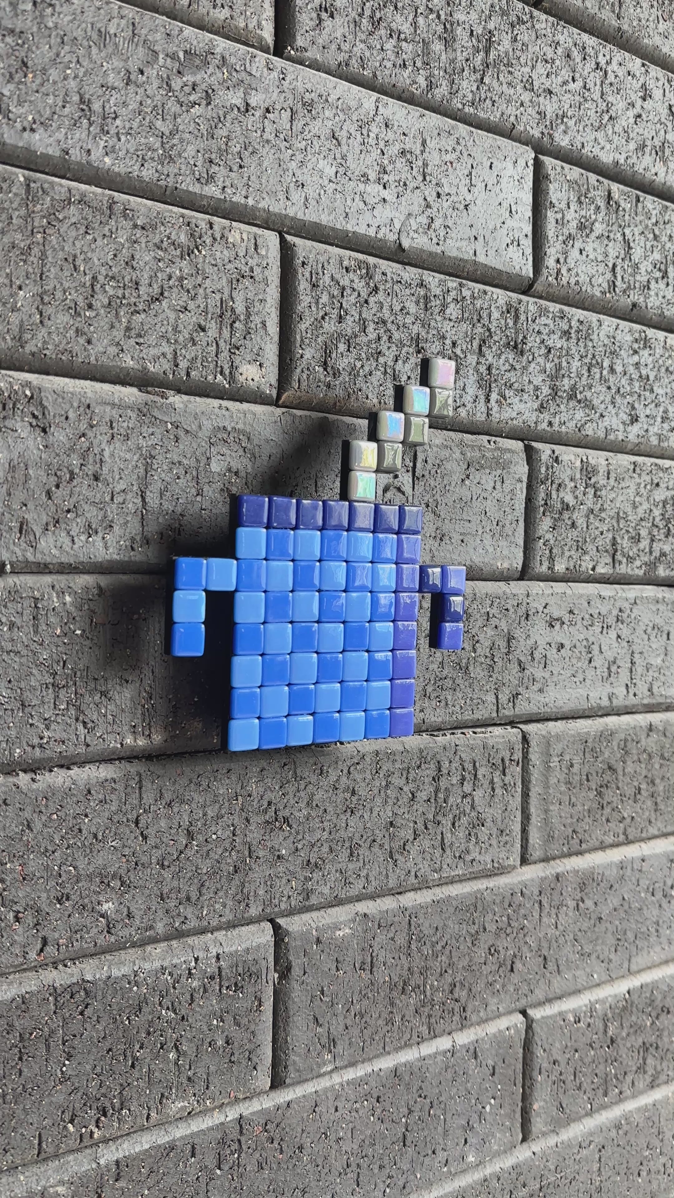 Mate Metal Azul- Mosaic Art